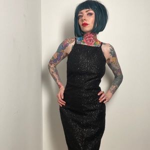 Vintage glitter textured dress